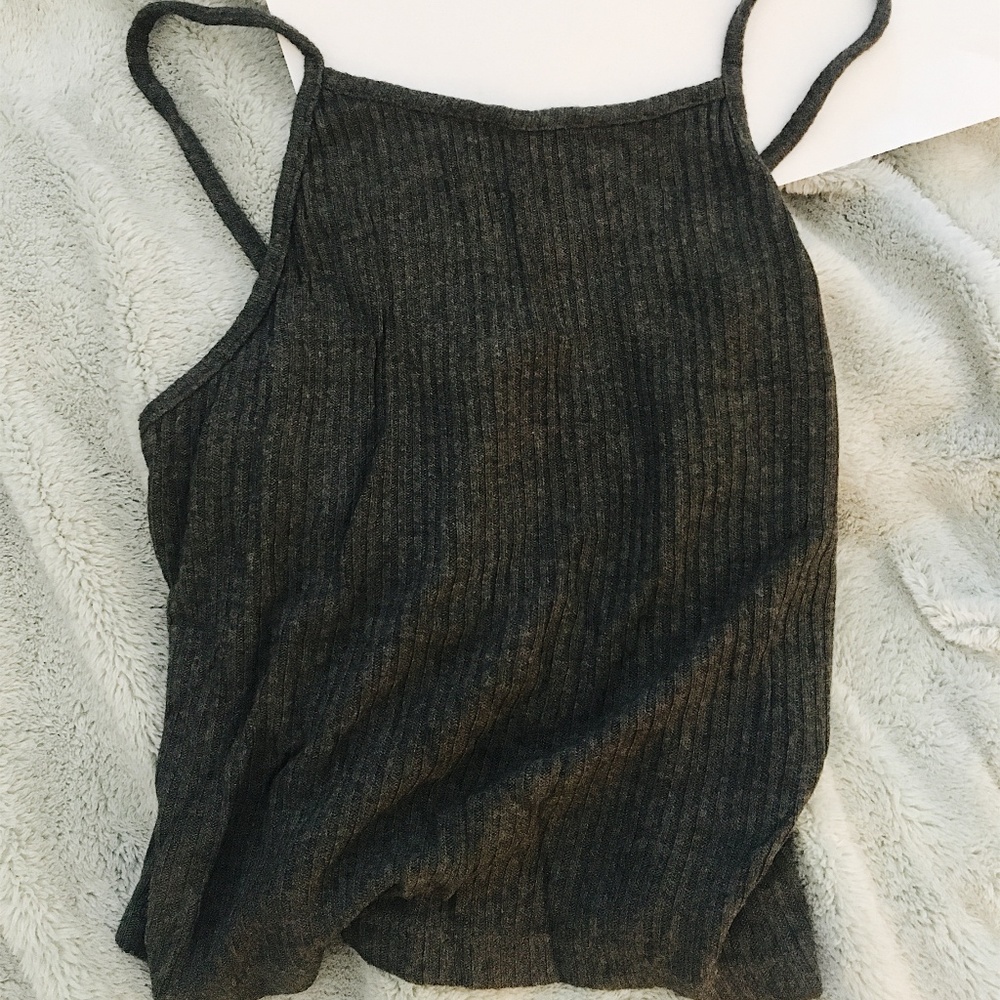 Brandy Melville Cotton Gray Tank (ONE SIZE)